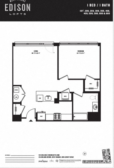 a floor plan of the edison lofts